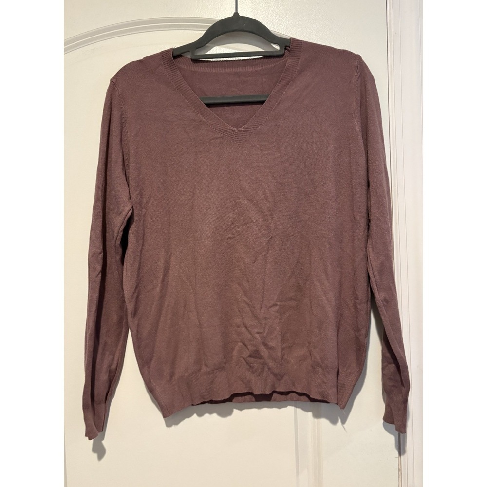 Set of 2 Long Sleeve Cashmere Sweater Shirts Size S & XS Red & Purple Unbranded - Picture 3 of 7